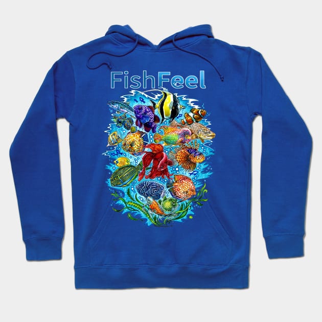 Fish Feel merchandise Hoodie by FishFeel